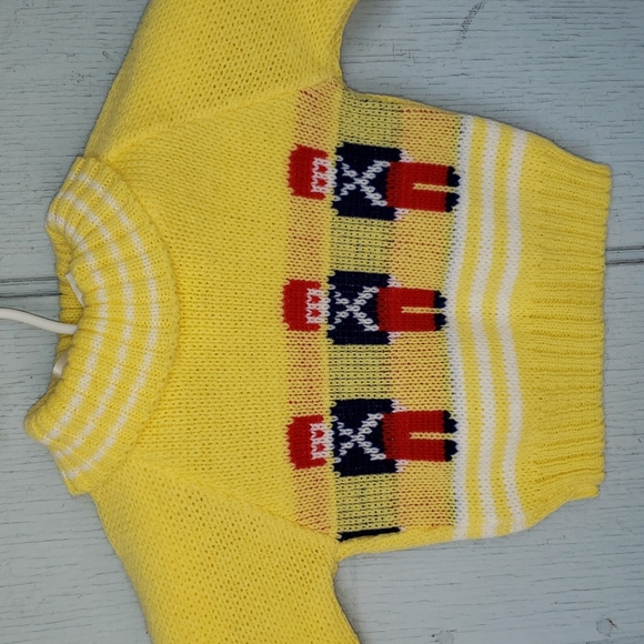 Vintage Christmas Baby Sweater Nutcracker Soldier - Picture 2 of 11